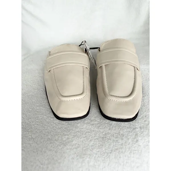ZARA Women’s Slides Mules Slip Ons Loafers Open Back Sz 38 7.5 Tan shoes - Image 2