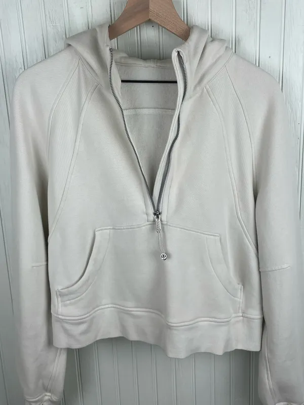 Lululemon Scuba Oversized Half-Zip Hoodie Women's Size XS/S White Opal Soft Cozy - Image 9