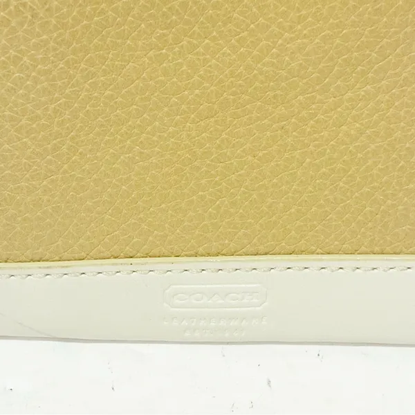 Coach‎ Leather Card Wallet Brown/cream Pebbled Leather Keychain - Image 2