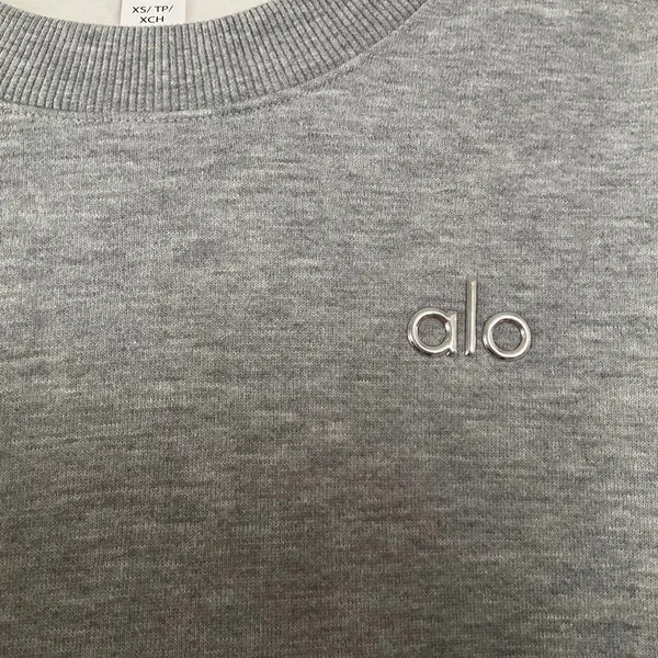 Alo Yoga Accolade Crew Neck Pullover Athletic Heather Grey XS - Image 3