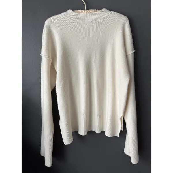 OLIVE+OAK Natural Pearl Knit Sweater Size S - Image 9