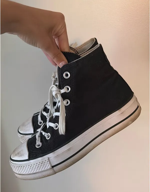 Platform Black Converse High-Top - Image 3