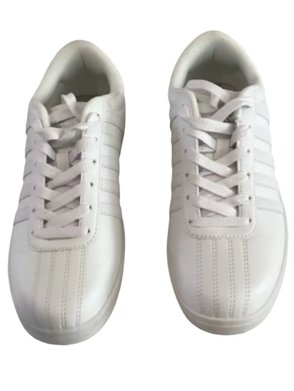 K SWISS Classic Court Open Stripes Sneakers, White, Size 9, NEW with box - Image 2