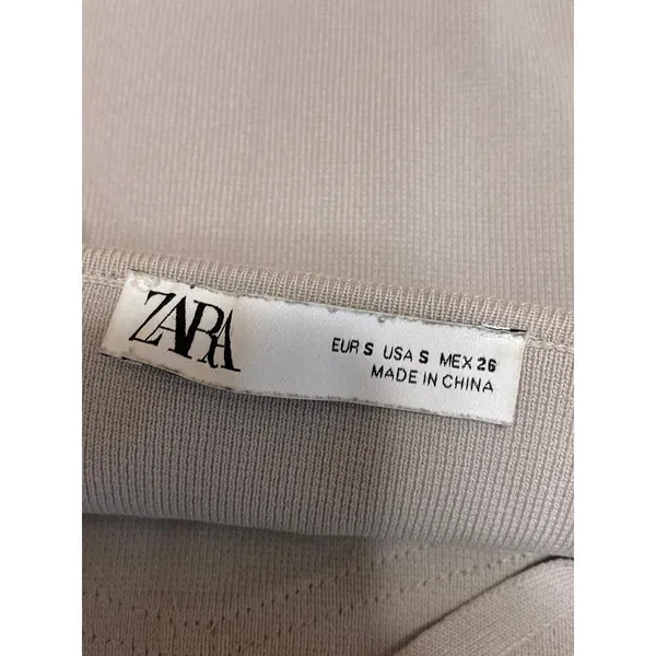 Zara Women's Gray Sleeveless Corset Bustier Knit Cami Tank Camisole Crop Top S - Image 5