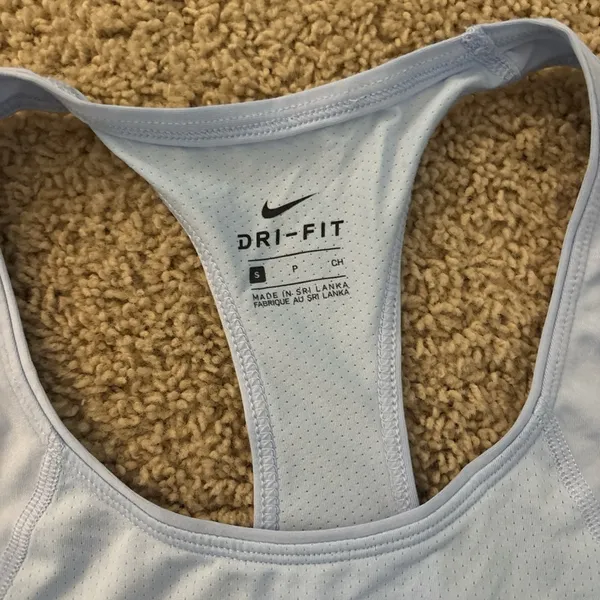 Nike Blue Sleeveless Fitted Tank Top - Image 2