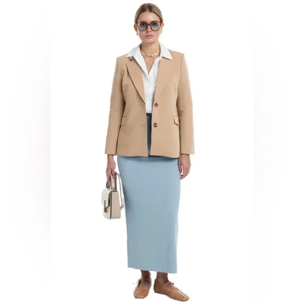Sovere Volition Maxi Skirt Dawn Blue Size Small NWT Work Causal - Image 4