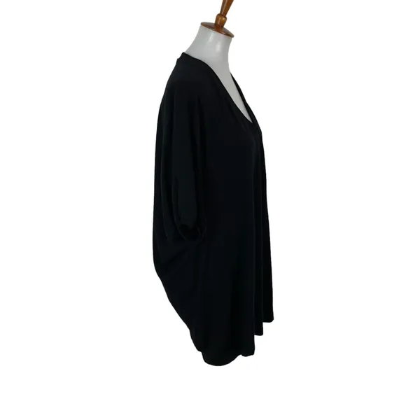 Zara Tunic Dress Small Black Short Sleeve Oversized Casual Modern - Image 5