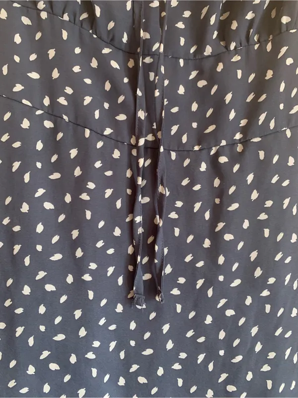 Abercrombie & Fitch Grey Blue Spotted Summer Dress Lightweight Women Size M - Image 2