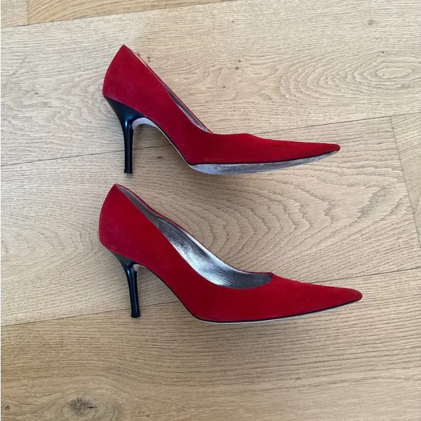 Christian Lacroix - Pointed Toe Stiletto Pumps in Red - Image 2