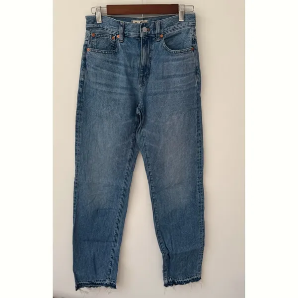 Madewell Women's The Rail Straight Jean‎ AC2 Reston Wash Rigid Size 25 - Image 4