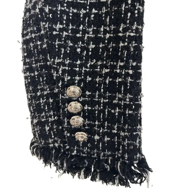 Derek Lam Collective Cropped Button Up Tweed Blazer Jacket Size 8 Boucle Twee - Image 5