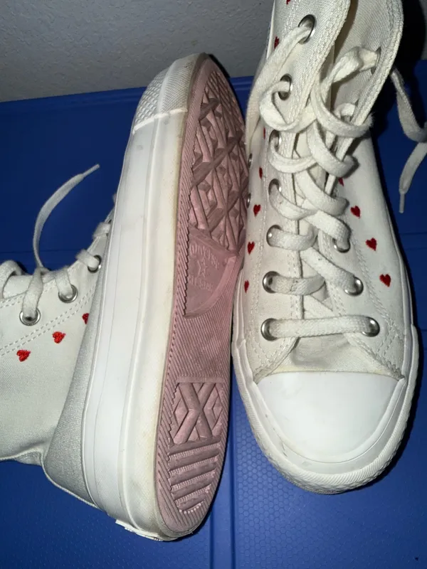 Converse White High-top Valentines limited Edition - Image 9