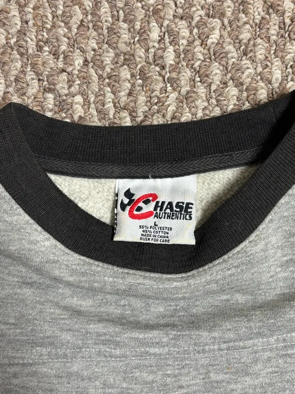 Chase Authentics Dale Earnhardt NASCAR 90s Gray Casual Pullover Sweatshirt - Image 5