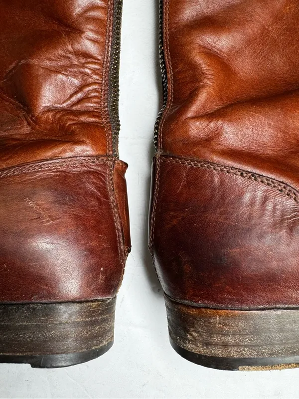 FRYE Melissa Button Leather Riding Womens 6.5 cognac Equestrian Knee High BOOTS - Image 14