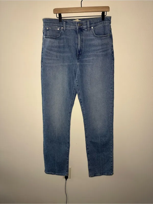 Madewell Tall '90s Straight Jean Rondell Wash Crease Edition stretch NN691 31T - Image 9