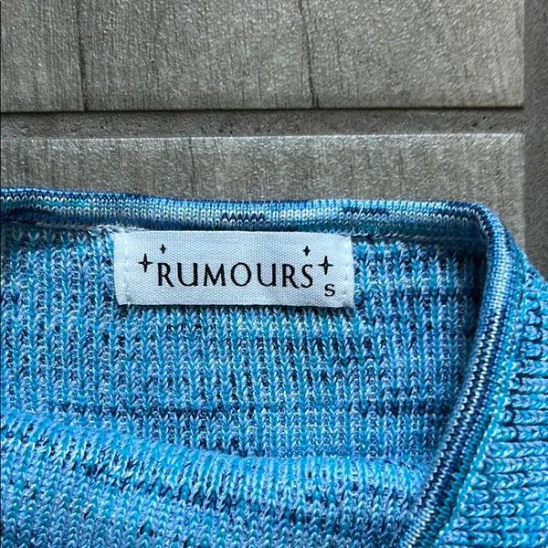 Blue Ruched Halter Cocktail Dress - Image 2