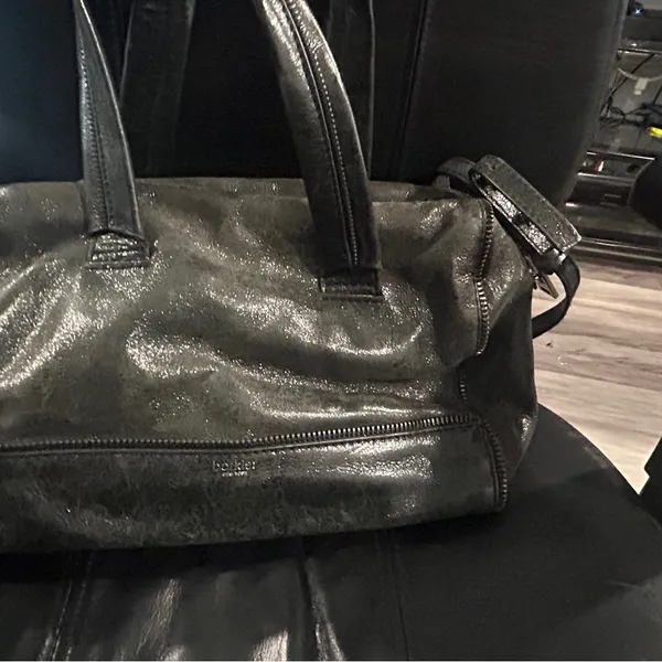 Botkier Shiny Black Leather Satchel/ Crossbody Bag - Image 4