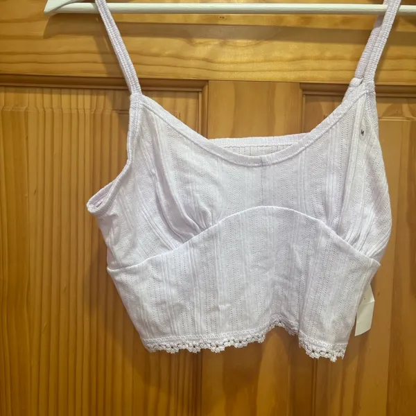 American Eagle Size Medium Light Purple Bra Top Crop Top. - Image 3