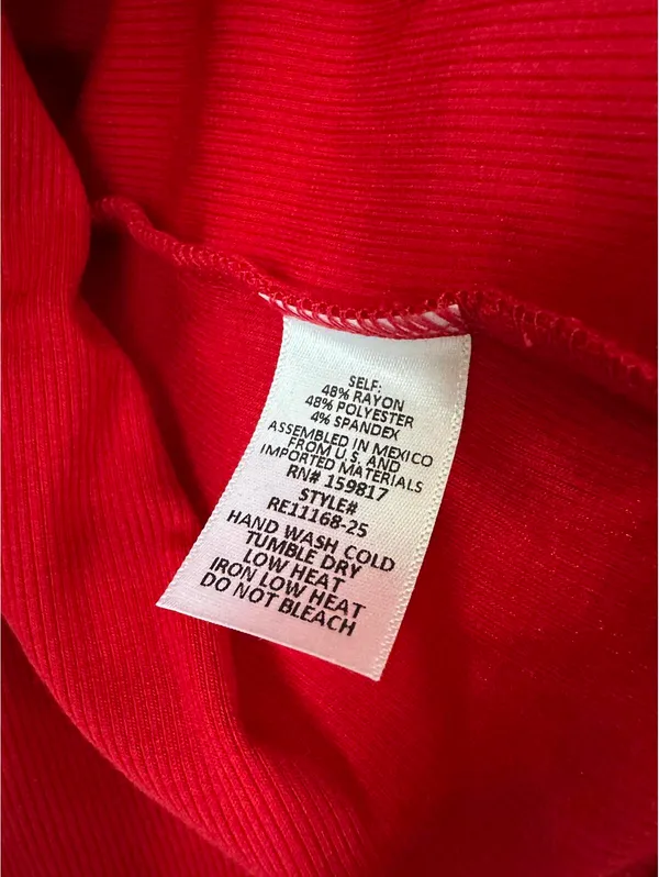 Altar'd State Relax Ribbed Open Back Layer AS Revival NWT Red XXL - Image 5