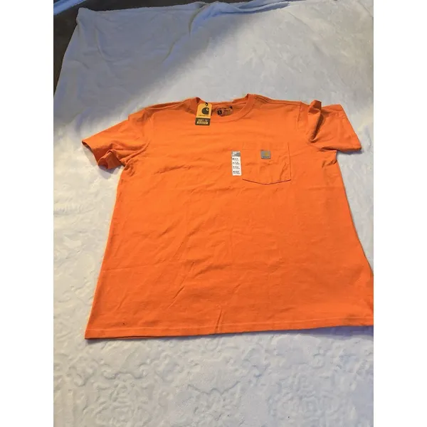 Carhartt Women Loose Fit Heavyweight Short-Sleeve Pocket T-Shirt XLBright Orange - Image 4