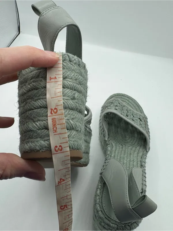 Tory Burch Adey Woven Jute Platform Espadrille Sandals mint green resortwear - Image 7