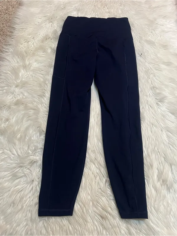 Gap Fit Women's Size Large Regular Maternity Leggings Compression Navy Uniform - Image 6