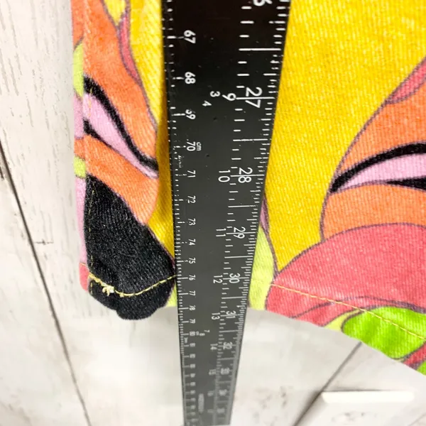 Jaded London Pants Women Size W26 Psychedelic Boyfriend Jeans Multicolor Retro‎ - Image 6