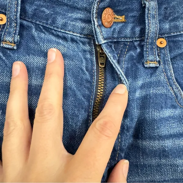 Madewell Blue The Perfect Vintage Jeans Womens 26 Raw Hem High Rise Denim Casual - Image 4