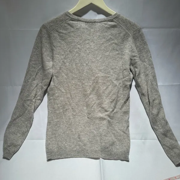 Charter Club Sweater Womens M Tan 100% Cashmere V-Neck Long Sleeve - Image 6