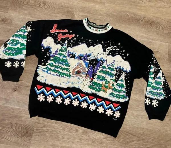 Vintage 90s 1991 Christmas holy grail Crewneck sweater - Image 5
