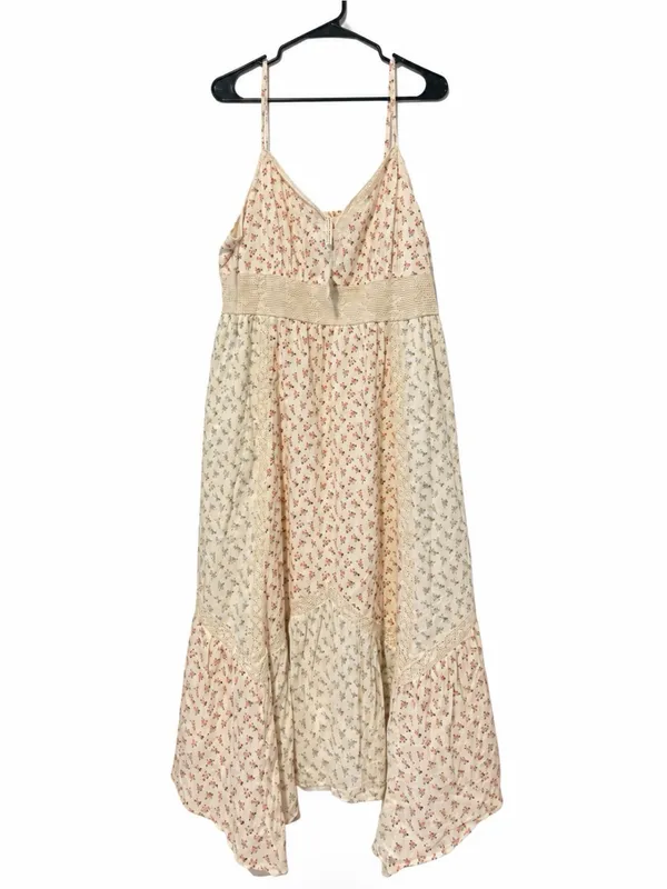 American eagle Floral Lace Trim Handkerchief Hem midi Sundress XXl - Image 4