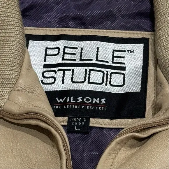 Vintage Pelle Studio Wilson's Leather Zipup Jacket Granola Girl Penny Lane L - Image 8