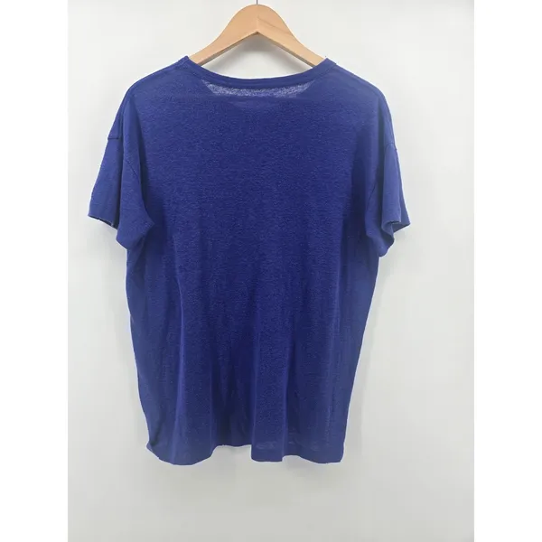 Aerie T-Shirt Womens XS Blue Making Waves‎ Graphic Short Sleeve Linen Blend Tee - Image 2