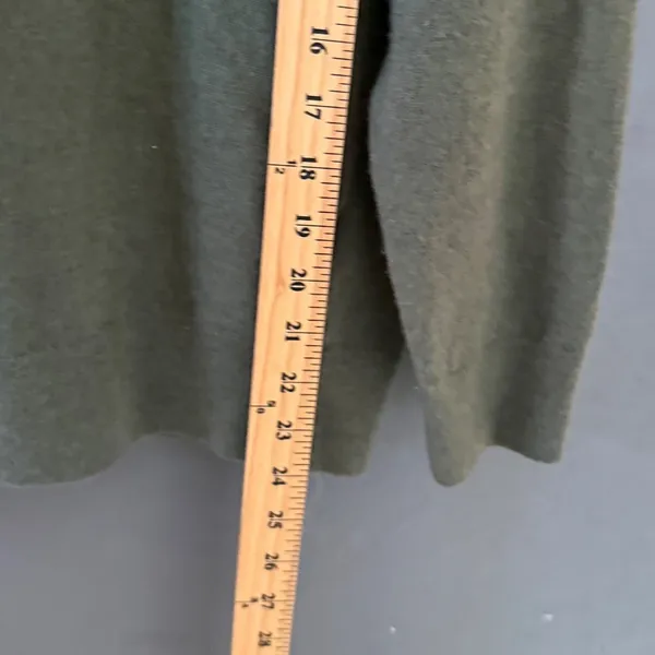 Zara Womens Olive Green‎ Wool Cashmere Blend Mock Neck Sweater Size M - Image 7