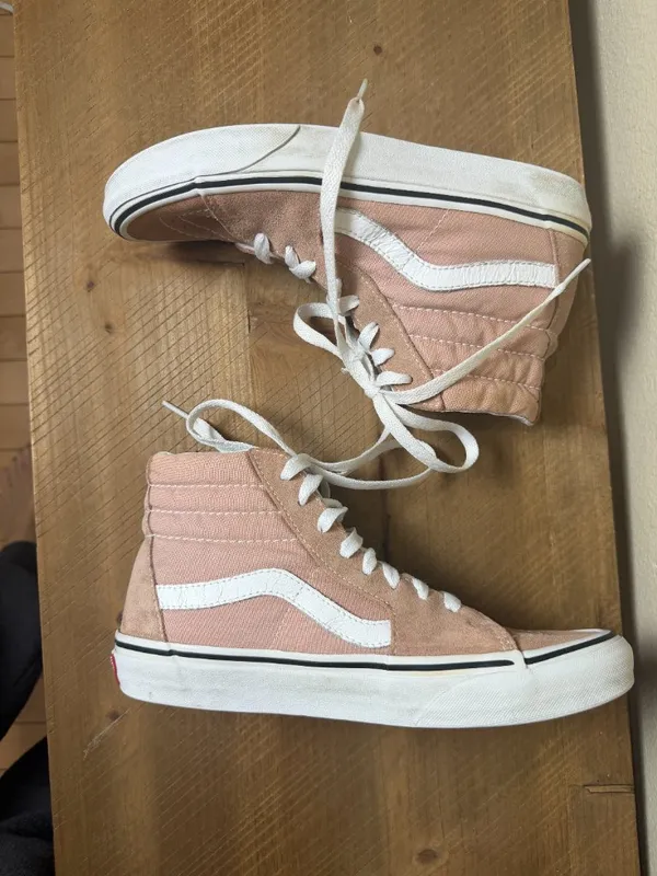 VANS Sk8-Hi Mahogany Rose High Top Skate Shoes Sneakers Pink Size 7.5 - Image 3