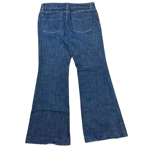 GAP Y2K Curvy Flare Jeans Dark Wash Stretch Denim‎ Retro Boho Hippie Size 12 - Image 4