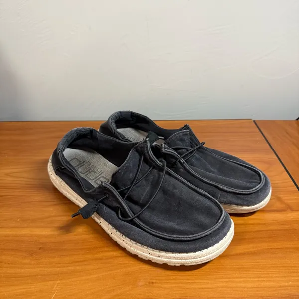 Hey Dude Women’s Wendy Black Slip On Canvas‎ Shoe Casual Comfort W8 - Image 7