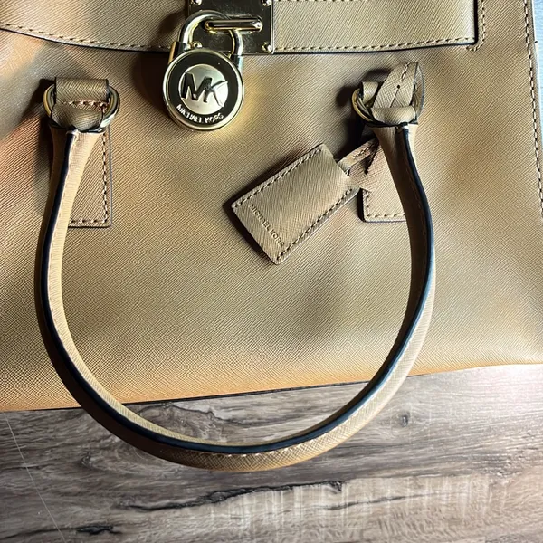 Michael Kors Tan Satchel with Gold Hardware. - Image 8