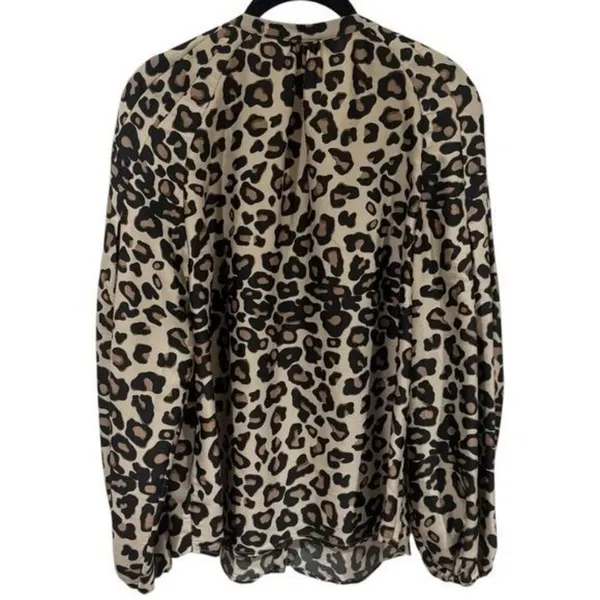 Boden Cheetah‎ Animal Print V-Neck Babydoll Blouse Career Capsule Chic Boho 6 - Image 5