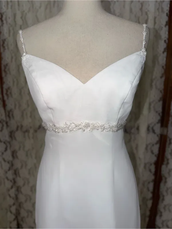 Beautiful Vintage Y2K Galina Chiffon Wedding Gown - Image 4