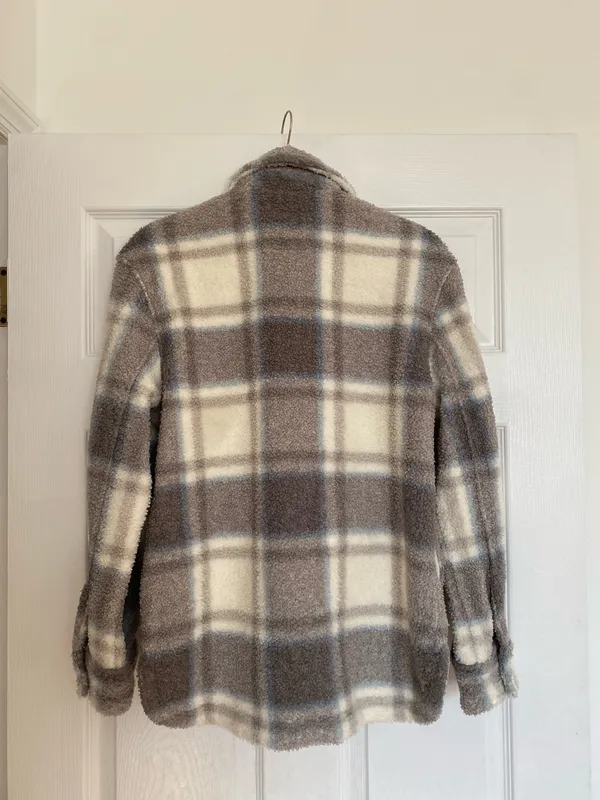Abercrombie Sherpa Jacket Plaid XS Buffalo Lined - Image 4