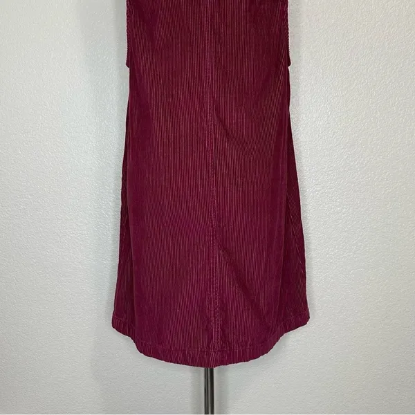 Blue J. 100% Cotton Corduroy Burgundy Button Down Sleeveless Dress - Image 9