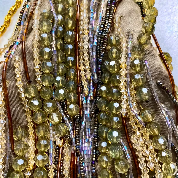 Women’s Small Beaded Evening Bag Brown - Image 7