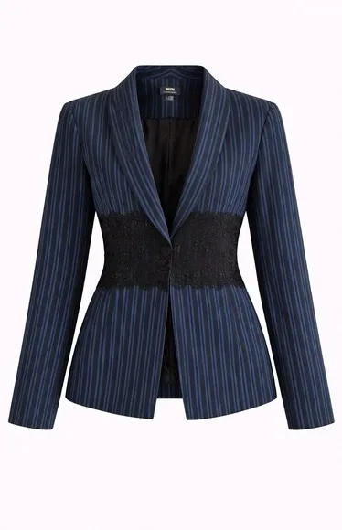 Anthropologie Maeve blue stripe blazer - Image 3