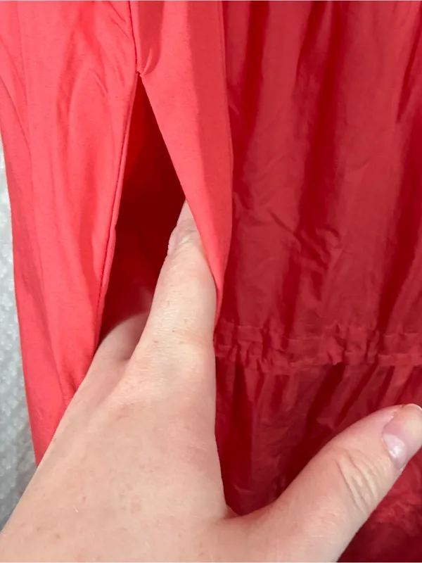 Quince Coral Pink Organic Cotton Poplin Tiered Maxi Dress - Image 4