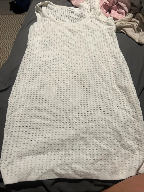 Superdown Talulah White swimsuit Cover up Knit Mini size M - Image 9