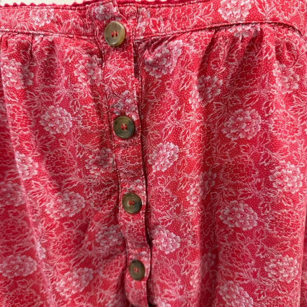 Free People Women’s Red floral Cropped Tank Top Size M - Image 3