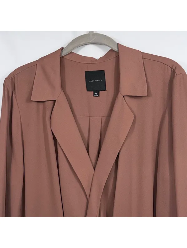 Alex Marie XL Mauve Surplice Long Sleeve Blouse - Image 2