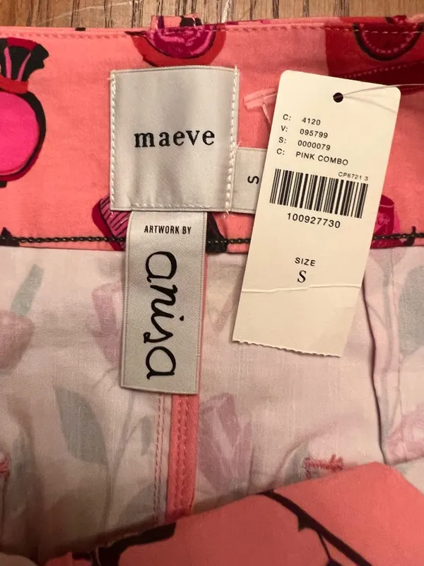 Anthropologie Maeve The‎ Anisa Makhoul Colette Mini Skirt Pink Rose Size Small - Image 13