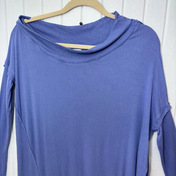 Free People We The Free Grapevine Long‎ Sleeve Tunic in the color Sky Blue XS - Image 3